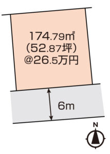 岡山市中区福泊　土地　1400万円　ミサワホーム